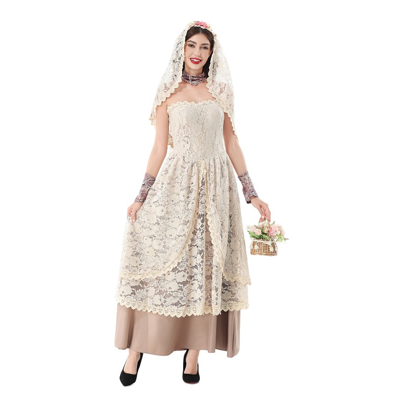 Women Vintage Lace Maxi Dress  - огляд і ціна Dresses