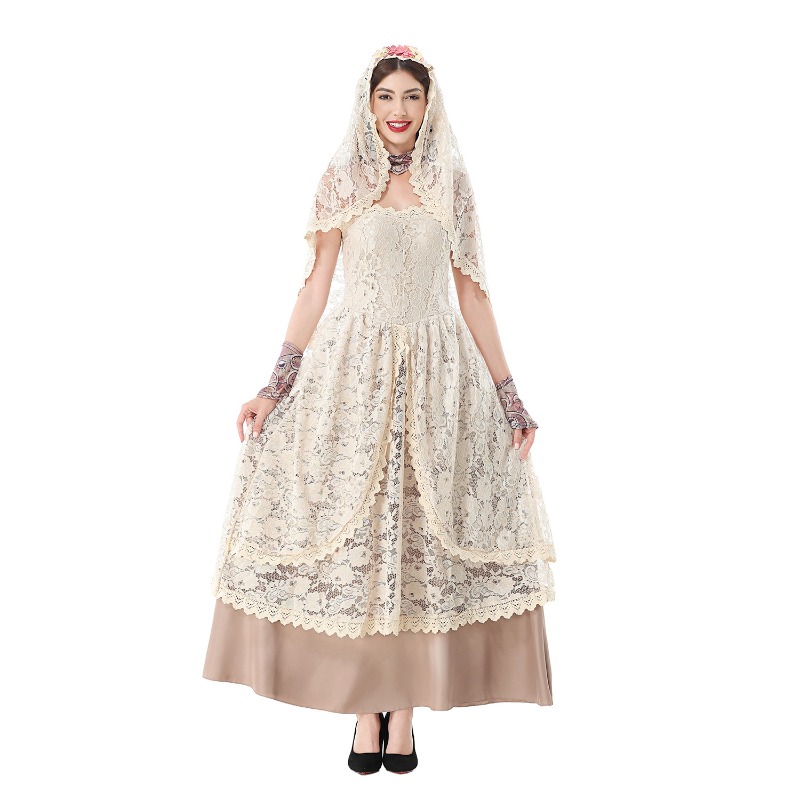 Women Vintage Lace Maxi Dress  - огляд і ціна Dresses