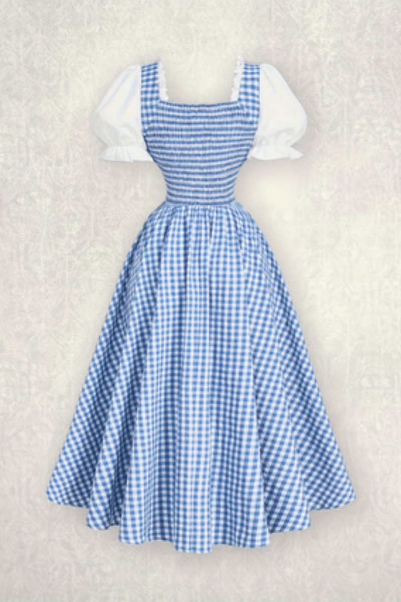 Ladies' Fashion Blue and White - огляд і ціна French Vintage Floral Midi Dress