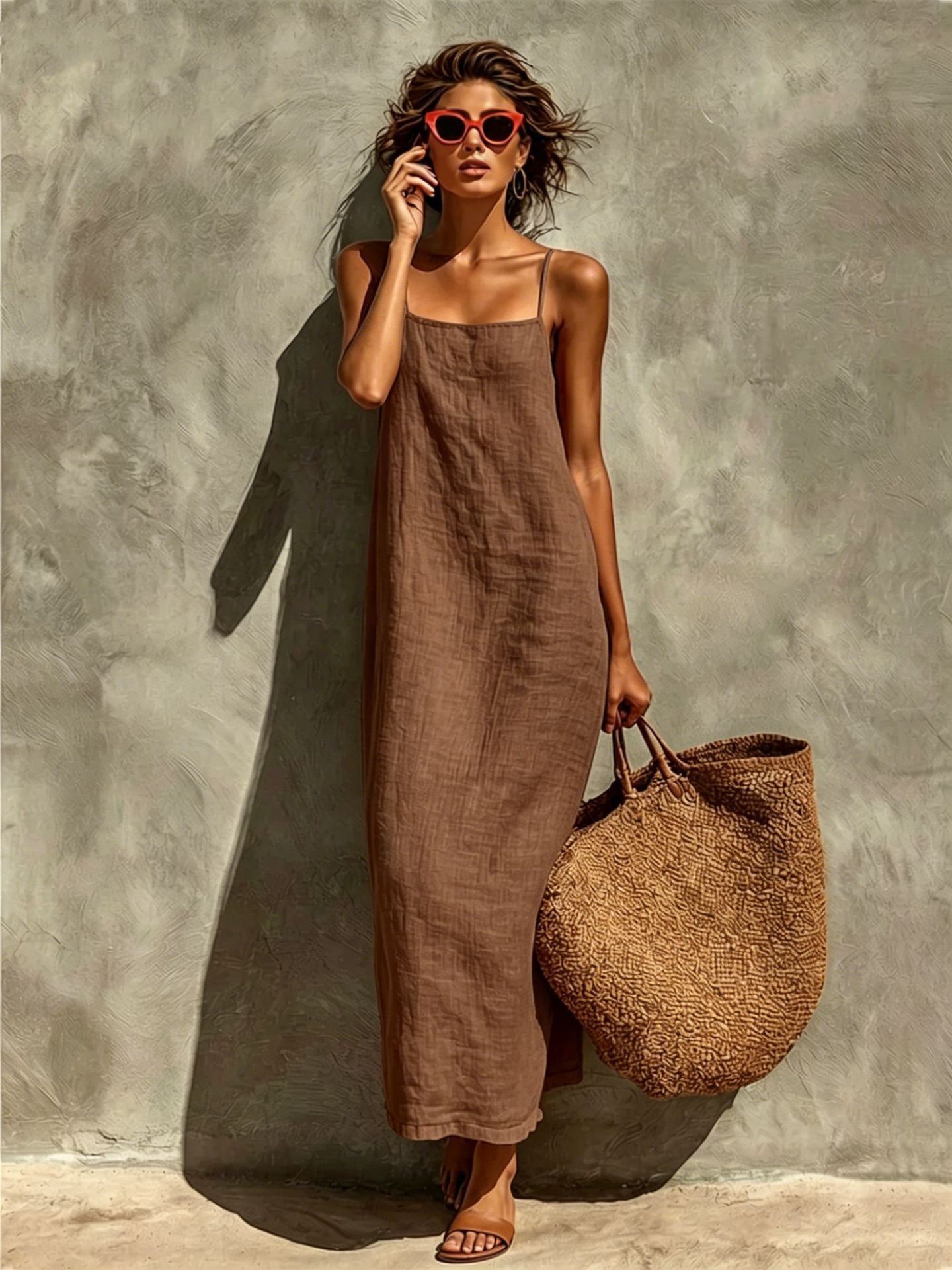 2026 Summer Women Cotton Linen - огляд і ціна French Vintage Floral Midi Dress